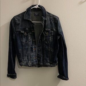 Just USA Dark Blue Distressed Denim Jacket